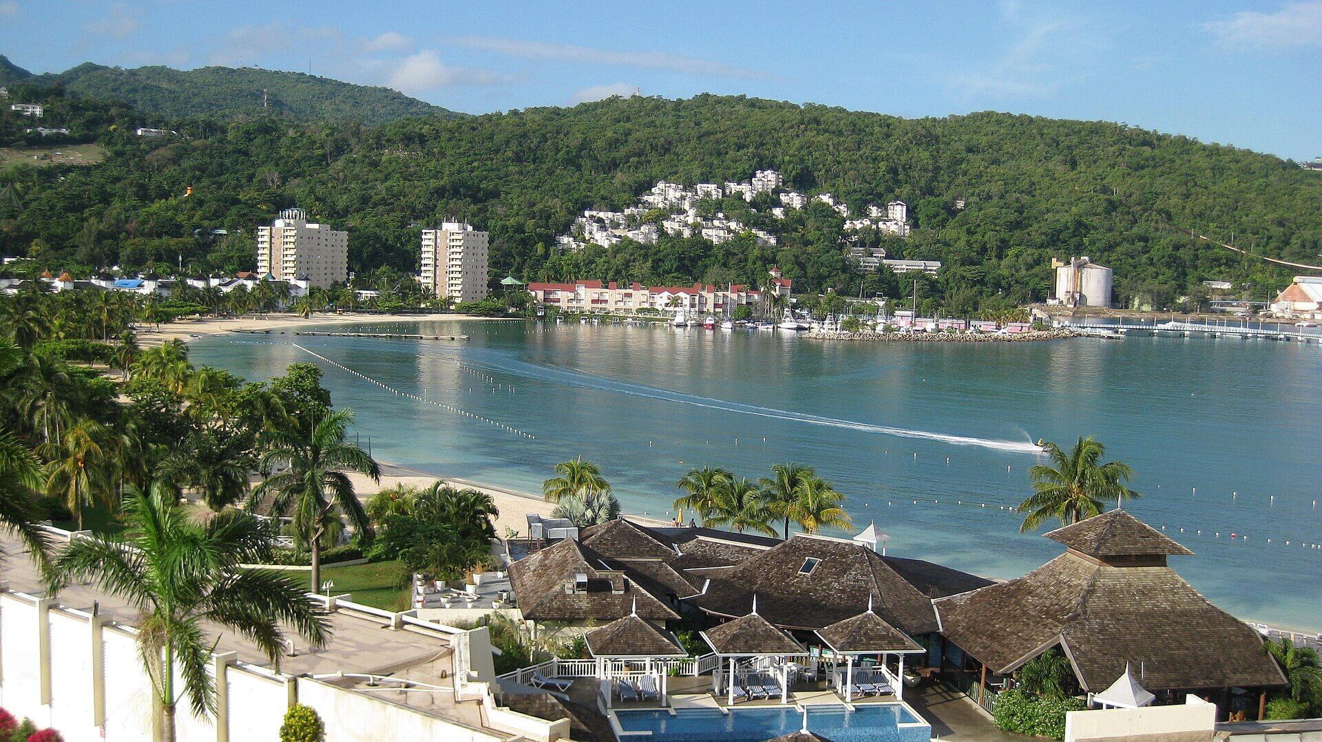 Harbor and cruise area in Ocho Rios, Jamaica